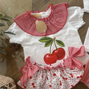 Conjunto cerezas vichy