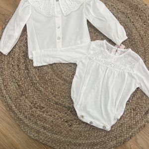 Camisa cuello blonda